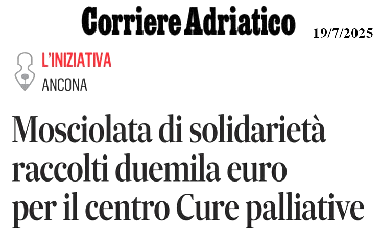 Mosciolata di solidarietà raccolti duemila euro per il centro Cure palliative.